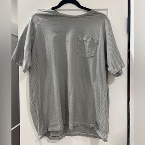 Massimo Dutti Green Striped T-Shirt